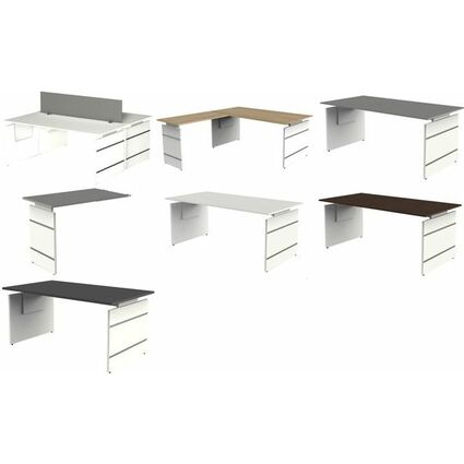kerkmann Table annexe avec pitement panneau Form 4, blanc