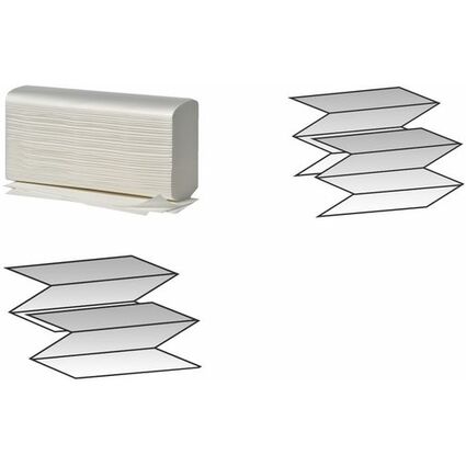 Fripa Essuie-mains COMFORT, 203 x 320 mm, pli-W, extra blanc