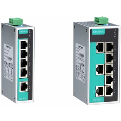 MOXA Unmanaged Industrial Ethernet Switch, 8 ports, EDS-208A