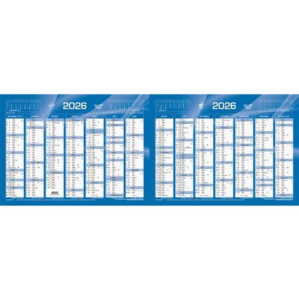 QUO VADIS Calendrier de banque bleu, 430 x 335 mm, 2026