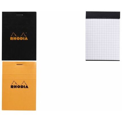 RHODIA Bloc agraf No. 11, format A7, quadrill 5x5, orange