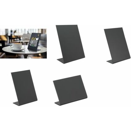 Securit Ardoise de table L-SHAPE, A8, noir
