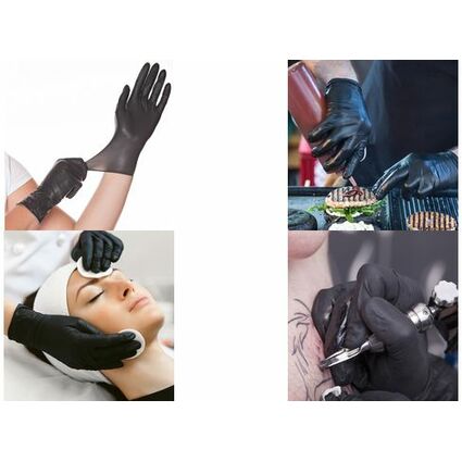 HYGOSTAR gants latex "DIABLO", XL, noir