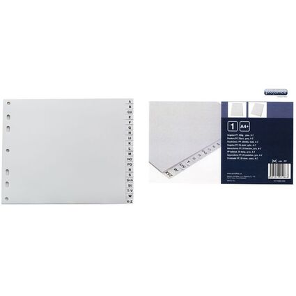 proOFFICE Intercalaires en plastique, A-Z, A4, maxi +