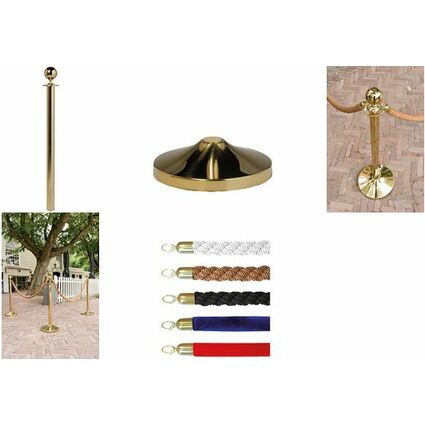Securit Corde pour poteau d'accueil CLASSIC, bronze / or