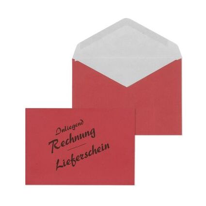 MAILmedia Briefumschlag DL "Lieferschein/Rechnung", rot