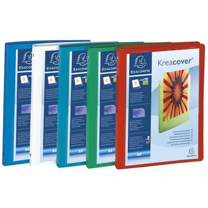 EXACOMPTA Classeur personnalisable Kreacover, PP, A4, blanc