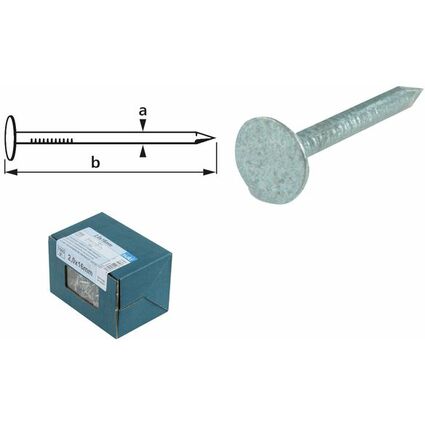 suki. Pointe pour carton bitum, 2,8 x 30 mm, galvanis