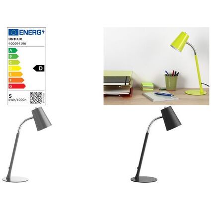 UNiLUX Lampe de bureau LED FLEXIO 2.0, noir