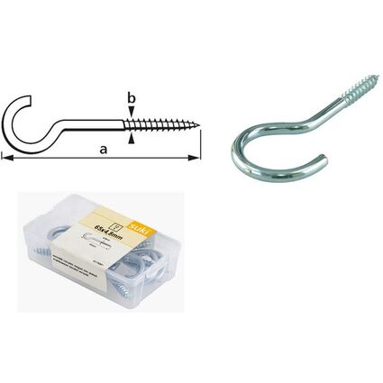suki. Crochet pour corde  linge, 80x5,2x26 mm, contenu: 10