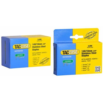 TACWISE Agrafes 140/12 mm, acier inoxydable, 2.000 pices