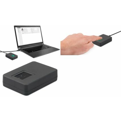 TimeMoto Lecteur d'empreintes digitales USB FP-150, noir