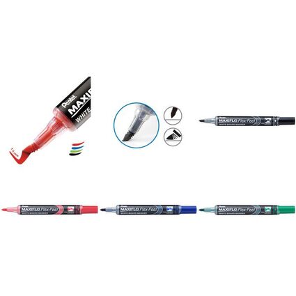 Pentel Marqueur pour tableau blanc MAXIFLO Flex-Feel, noir