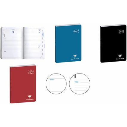 Clairefontaine Agenda scolaire Work & After, 2024/2025, bleu