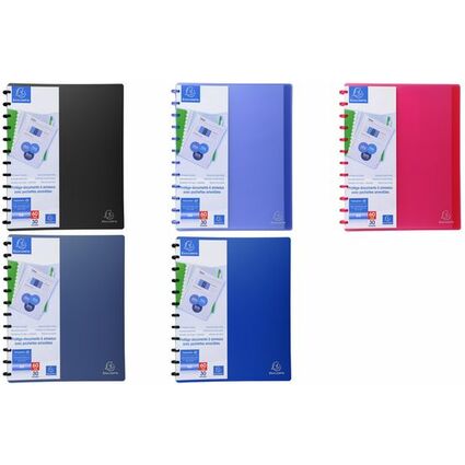 EXACOMPTA Protge-documents, A4, 30 pochettes, bleu