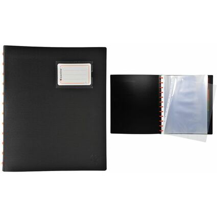 EXACOMPTA Protge-documents EXACTIVE, A4, 20 pochettes, noir