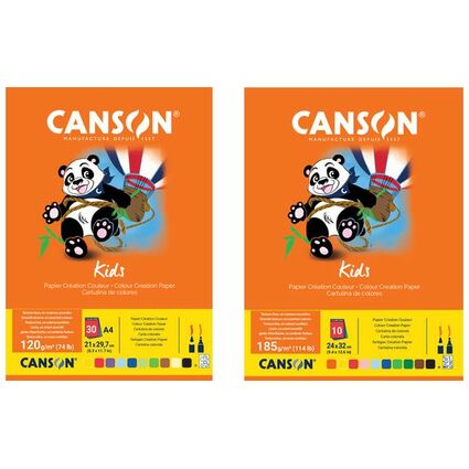 CANSON Bloc papier cration couleur Kids, 240 x 320 mm