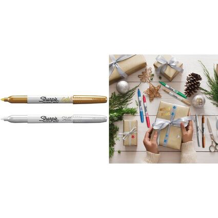 Sharpie Marqueur permanent FINE mtallis, argent