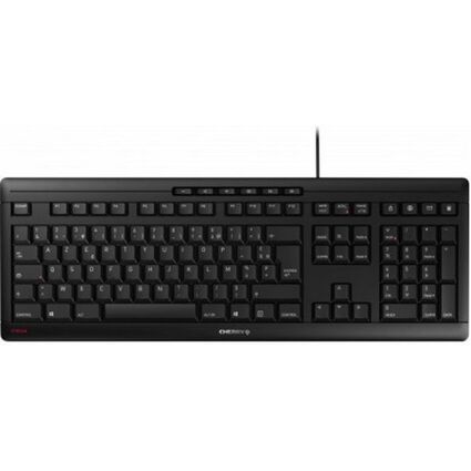 CHERRY Clavier AZERTY STREAM KEYBOARD USB, avec fil, noir