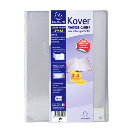 EXACOMPTA Protge-cahier Kover, PVC, 240 x 320 mm, incolore