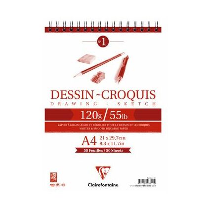 Clairefontaine Bloc papier dessin "Dessin - Croquis", A5