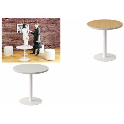 PAPERFLOW Table d'appoint easyDesk, diamtre: 800 mm, blanc