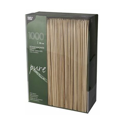 PAPSTAR Pique  brochette "pure", bambou, longueur: 200 mm