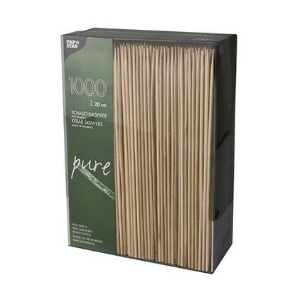 PAPSTAR Pique à brochette "pure", bambou, longueur: 200 mm