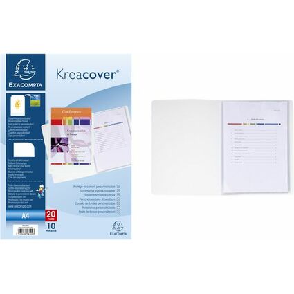EXACOMPTA Protge-documents Kreacover, A4, 20 pochettes