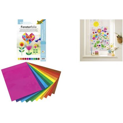 folia Film pour fentre, 350 x 500 mm, 10 feuilles, assorti