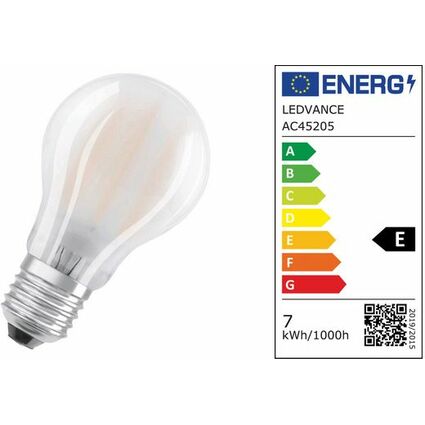 LEDVANCE Ampoule LED CLASSIC A, 6,5 Watt, E27, mat