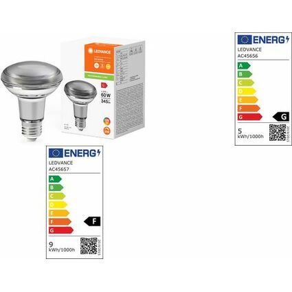 LEDVANCE Ampoule LED R80 DIM, 4,9 Watt, E27 (927)