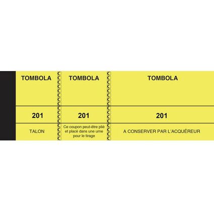 ELVE Bloc "Tombola", 50 x 150 mm, jaune canari