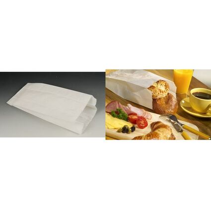 PAPSTAR Sachet  soufflet en papier, blanc