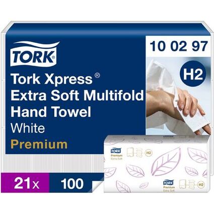 TORK Xpress Essuie-mains interfolis, 212 x 340 mm, pli-W