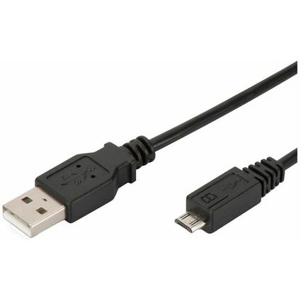 DIGITUS Cble de raccordement USB 2.0, USB-A - USB-B micro