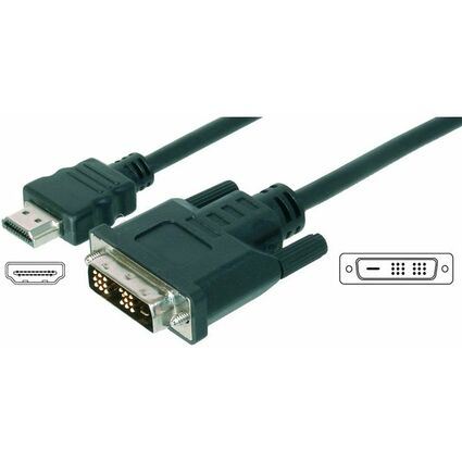 DIGITUS Cble d'adaptateur High Speed, HDMI-A - DVI-D, 5,0 m