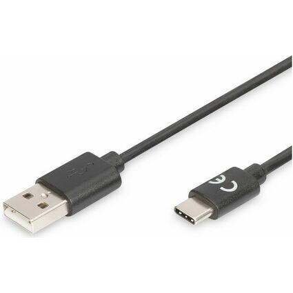 ASSMANN Cble de raccordement USB 2.0, USB-C - USB-A, 3,0 m