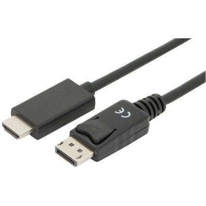 DIGITUS Cble d'adaptateur DisplayPort 1.2, DP - HDMI-A, 3 m