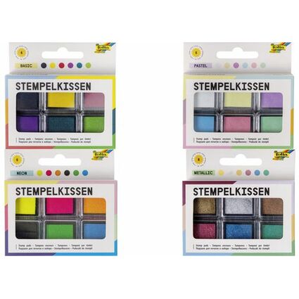 folia Tampon encreur set "Pastel", 6 couleurs assorties