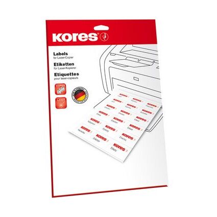 Kores Etiquette en film, 97,0 x 42,3 mm, transparent