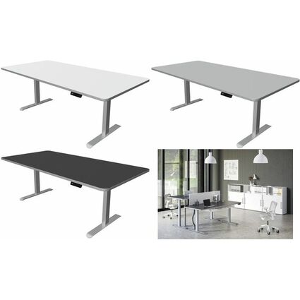 kerkmann Table de bureau assis-debout Move 3 Premium, blanc