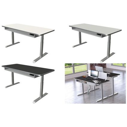 kerkmann Table de bureau assis-debout Move 4 Premium, gris
