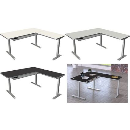 kerkmann Table de bureau assis-debout Move 4 Premium, blanc