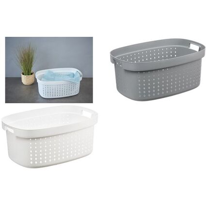 plast team Corbeille  linge SEOUL, 41,9 litres, blanc