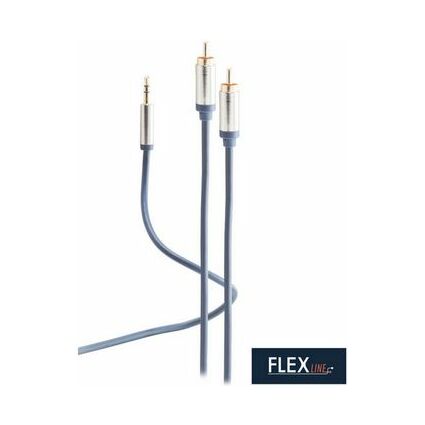 FLEXLINE Cordon audio, 2x fiche RCA - jack 3,5 mm mle