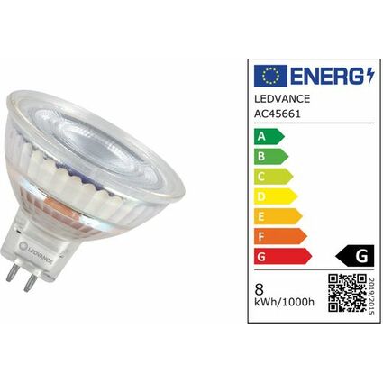 LEDVANCE Ampoule LED MR16 DIM, 8 Watt, GU5.3 (930)