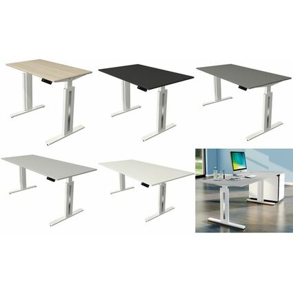 kerkmann Table de bureau assis-debout Move 3 fresh, blanc