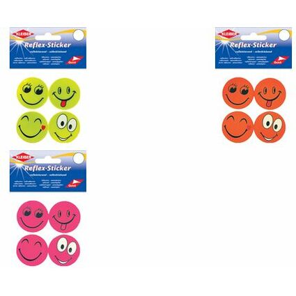 KLEIBER Sticker rflchissant "Happy Face", orange