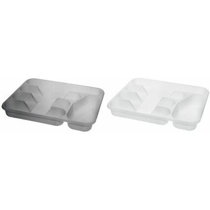 plast team Range-couverts, 5 compartiments, blanc